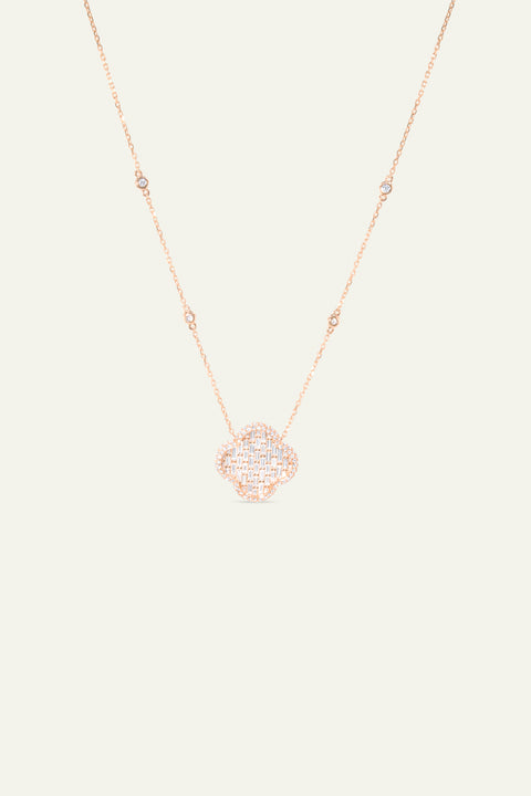 Rosé Bloom Tapestry Pendant