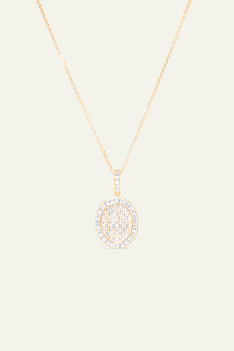 Solar Weave Oval Pendant
