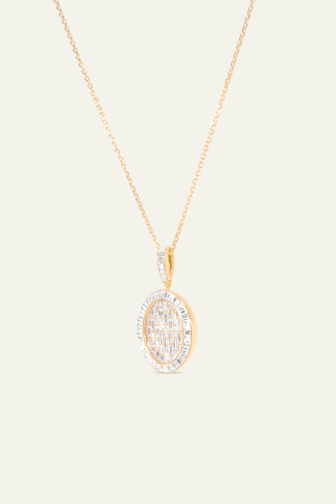 Solar Weave Oval Pendant