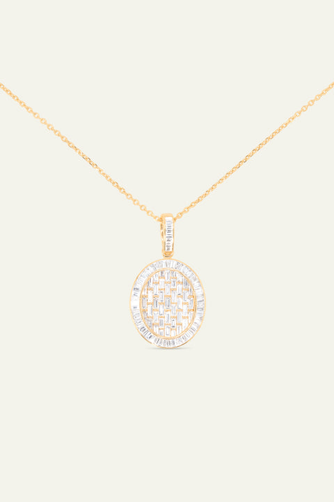 Solar Weave Oval Pendant