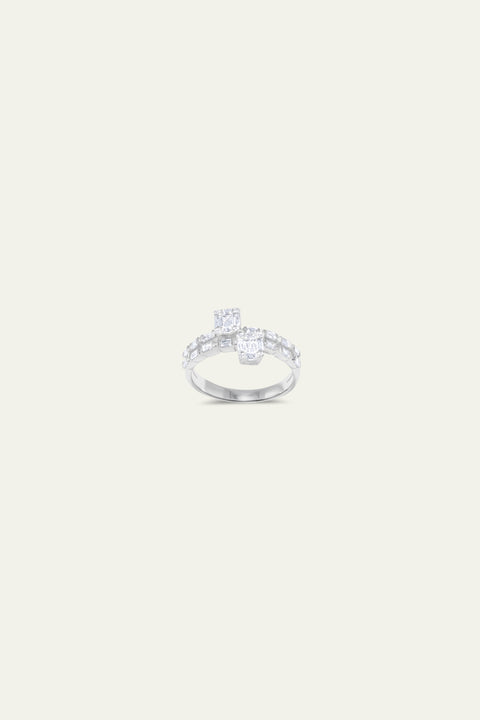Duet Facet Ring