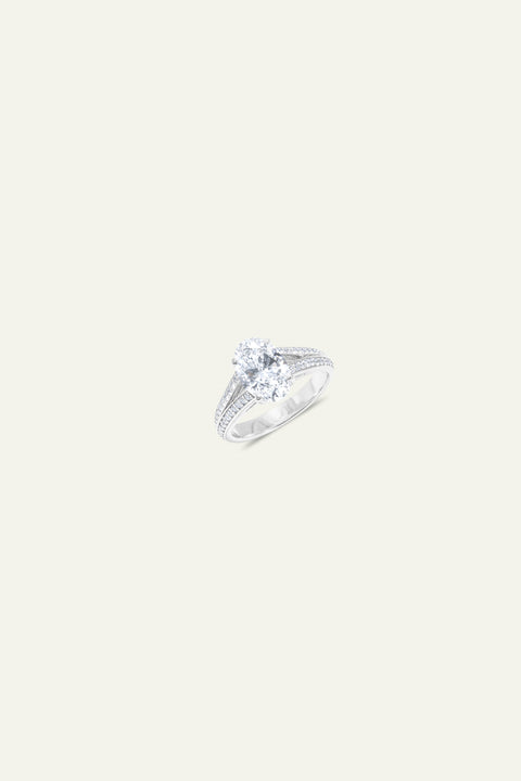 Twin Orbit Oval Ring