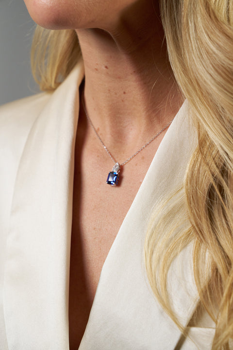 Sapphire Teardrop Pendant
